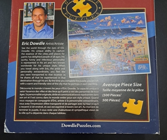 D.O.W.D.L.E. Seaside 500 Piece Puzzle  Size 16"×20" - Picture 2 of 7